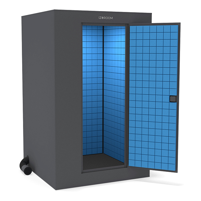 Акустическая кабина IzoRoom Standard Plus without window Graphite Blue - рис.0