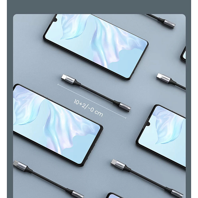 Адаптер Ugreen AV142 USB Type C to 3.5mm Female Cable. grey переходник type-c to 3.5mm jack_OpenBox - рис.4
