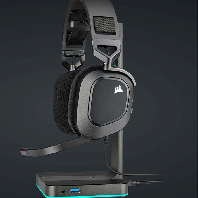 Игровая гарнитура Corsair HS80 RGB USB Carbon - рис.2