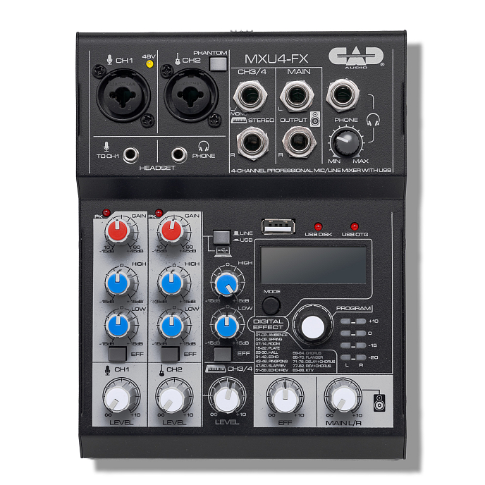 Микшерный пульт CAD MXU4-FX Black - рис.2