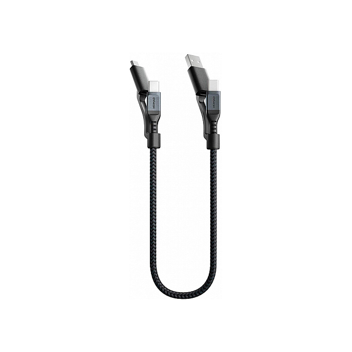 Кабель Nomad Universal Kevlar USB-C/USB-A/microUSB 0.3m - рис.0