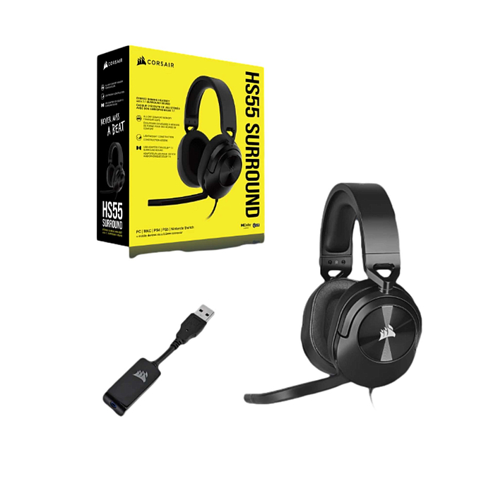 Игровая гарнитура Corsair HS55 Surround Carbon - рис.3