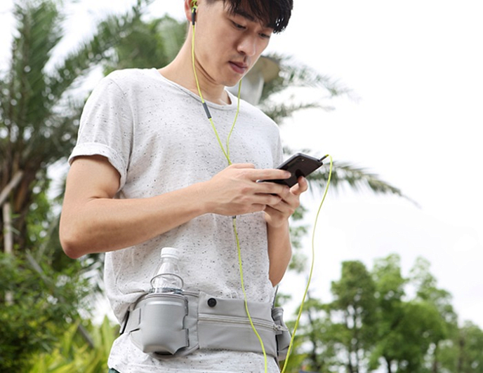 Сумка для смартфонов Rock Multifunctional Running Belt Grey - рис.2