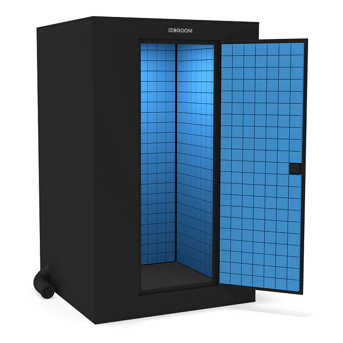 Акустическая кабина IzoRoom Standard Plus without window Black Blue - рис.0