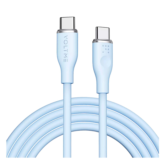 Кабель VOLTME PowerLink Moss CTC USB-C - USB-C 1.8m Blue - рис.0