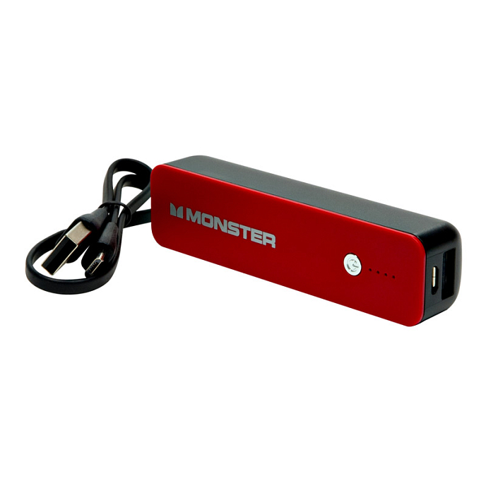 Внешний аккумулятор Monster Power Bank 2500mAh red - рис.2