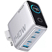 Сетевое зарядное устройство Anker Charger 140W 3xUSB-C/1xUSB-A LCD with USB Cable Silver - рис.2