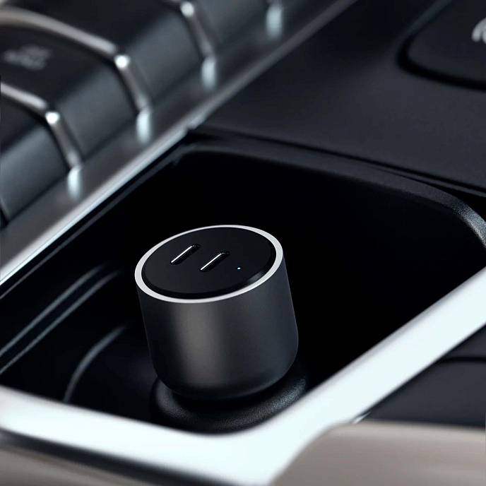 Автомобильное зарядное устройство Satechi Dual USB-C Car Charger 40W Space Grey - рис.7