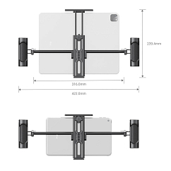 Держатель для планшетов SmallRig 2929B Tablet Mount with Dual Handgrip for iPad Black