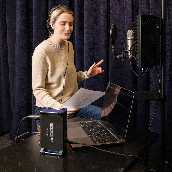 Аудиоинтерфейс Zoom UAC-232 Black Blue - рис.7