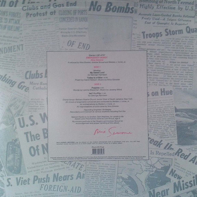 Виниловая пластинка Nina Simone - In Concert - Emergency Ward! - LP - рис.1