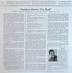 Виниловая пластинка Hampton Hawes – For Real! - Acoustic Sounds - LP