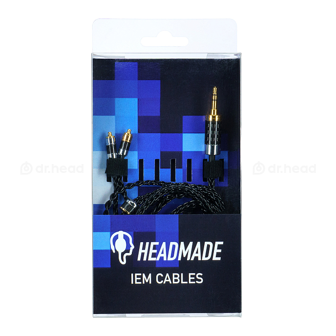 Кабель HeadMade IEM MMCX - 3.5mm Black 1.2m - рис.1