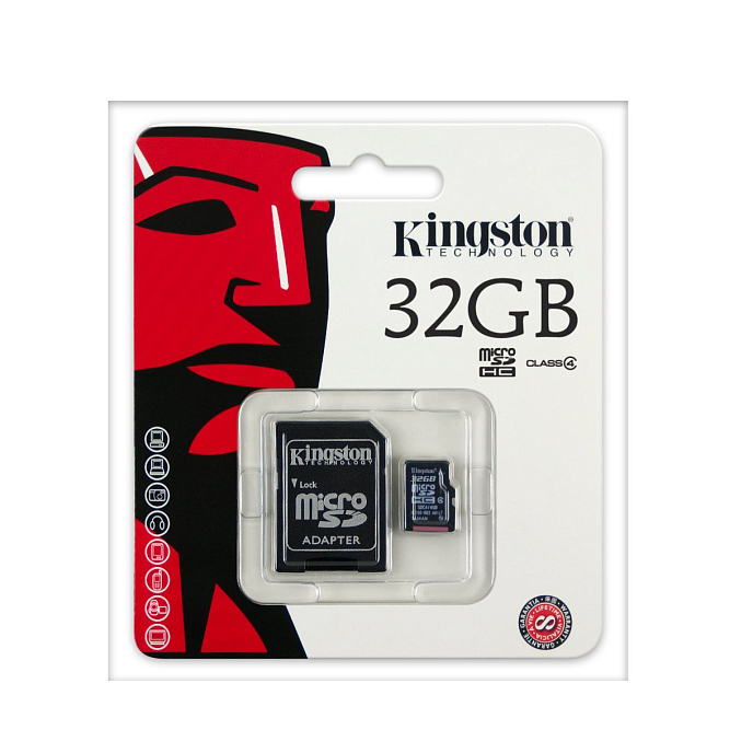 Карта памяти Kingston microSDHC 32GB Class 10 + SD adapter - рис.0