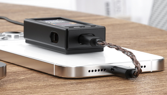 Усилитель-ЦАП для наушников FiiO QX13 Titanium Gold - рис.7