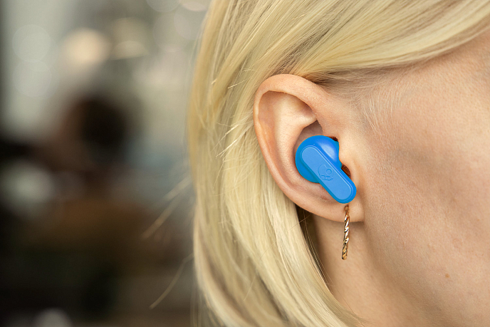 Беспроводные наушники Skullcandy Dime Light Grey Blue - рис.8