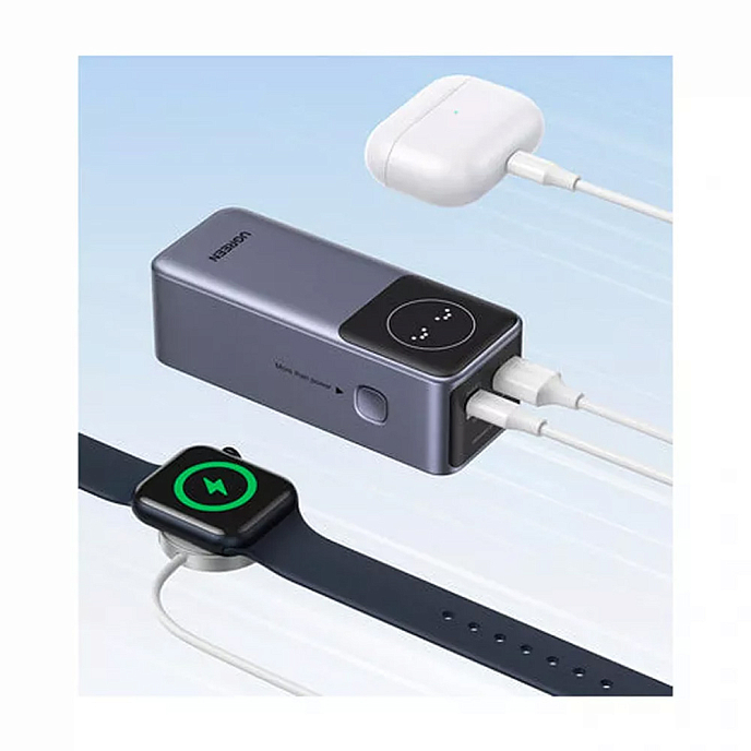 Внешний аккумулятор Ugreen PB724 12000mAh 100W Grey - рис.2