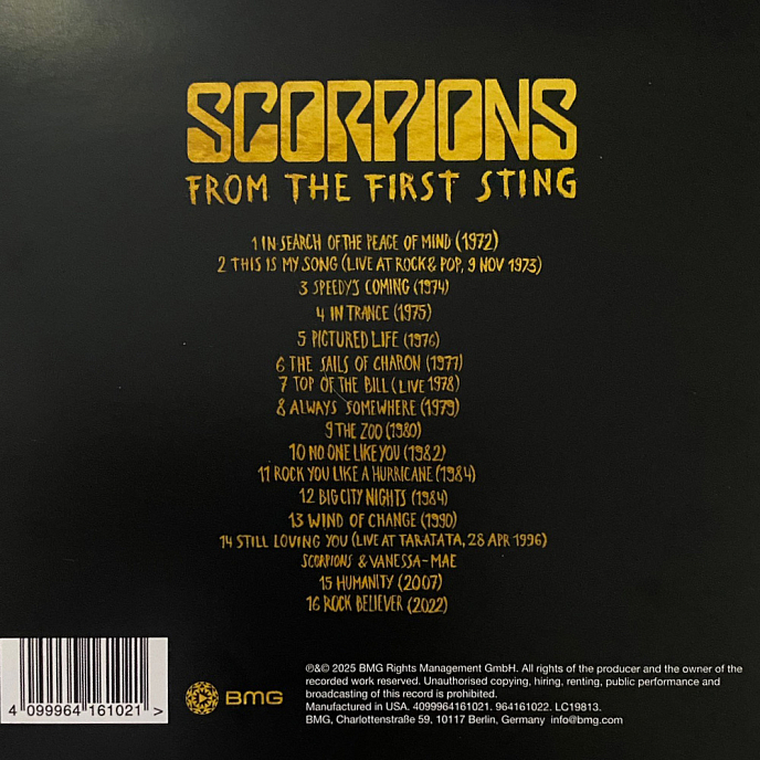 Виниловая пластинка Scorpions - From The First Sting - 2LP - рис.1