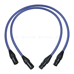 Кабель HeadMade EX-5 Furutech 2XLR(F) - 2XLR(M) 0.65m