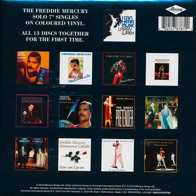 Виниловая пластинка Freddie Mercury - The Singles Collection V7 Box Coloured LP - рис.1