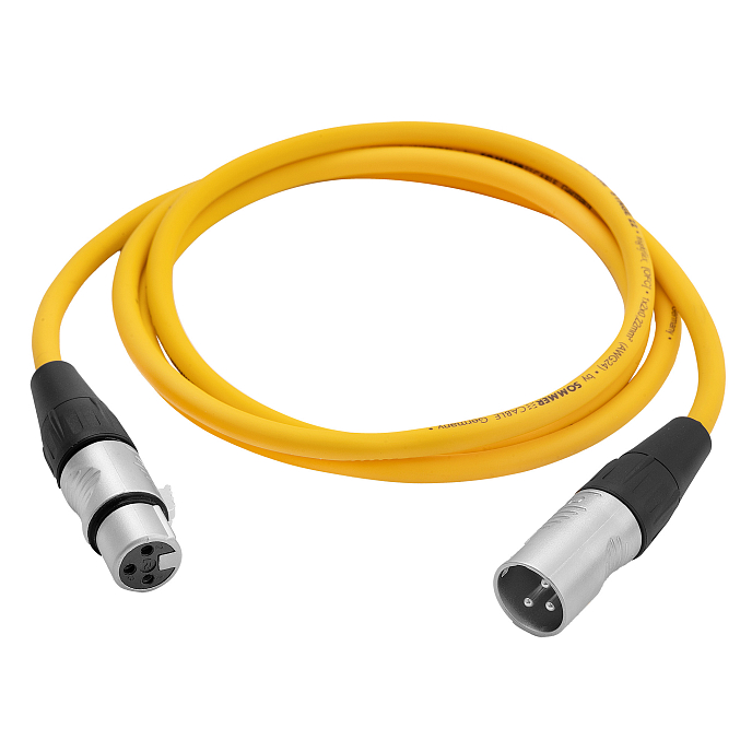 Кабель HeadMade Pro XLR-F - XLR-M Yellow 1.5m - рис.1