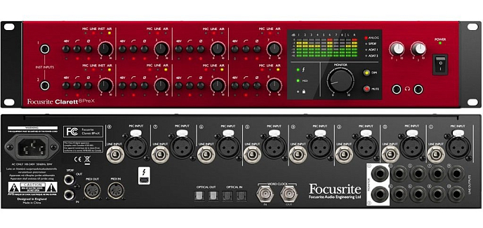 Аудиоинтерфейс FOCUSRITE Clarett 8PreX Thunderbolt - рис.3