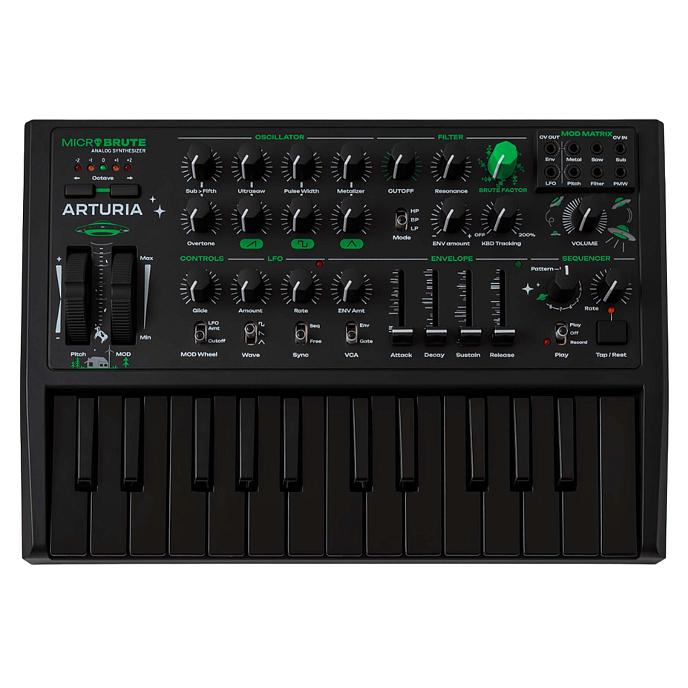 Синтезатор Arturia MicroBrute UFO Limited Edition Black - рис.0