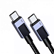 Кабель UGREEN L512 Black/Grey USB-C/USB-C 1m - рис.1