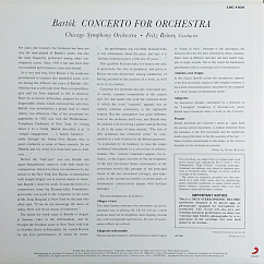 Виниловая пластинка Bartok, Chicago Symphony Orchestra, Fritz Reiner - Concerto For Orchestra - (Analogue) LP