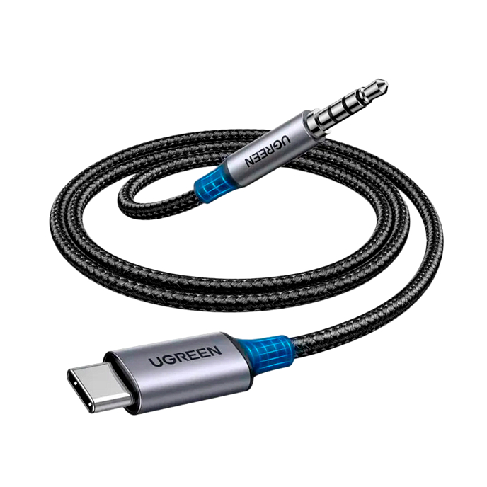 Кабель UGREEN CM734 Grey USB-C - 3.5mm 1m - рис.0