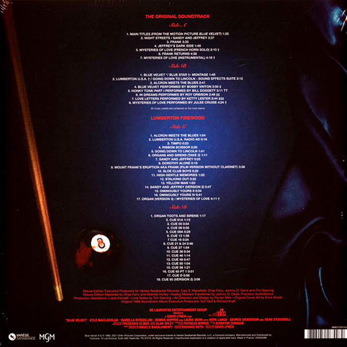 Пластинка Angelo Badalamenti – Blue Velvet (Original Motion Picture Soundtrack) 2LP - рис.1