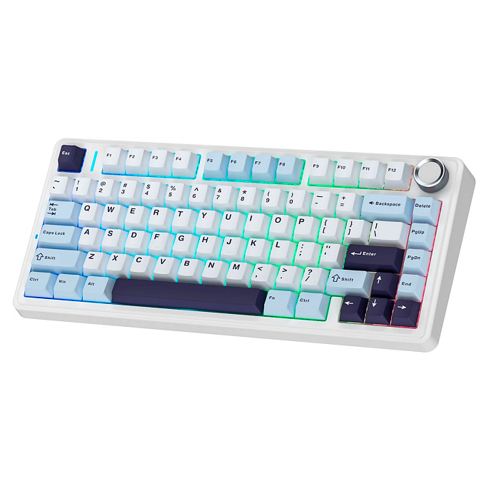 Клавиатура AULA F75 Reaper Switches Light Blue-White-Black-Purple - рис.3