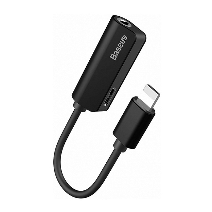 Адаптер Baseus L32 Lightning-3.5mm/Lightning Adapter Black - рис.0
