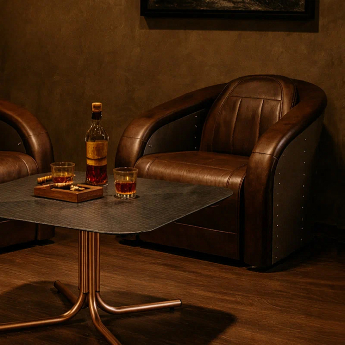 Кресло для прослушивания F2F Пилот Stainless Steel Dark Brown - рис.11