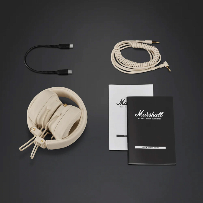 Беспроводные наушники Marshall Major V Cream - рис.8