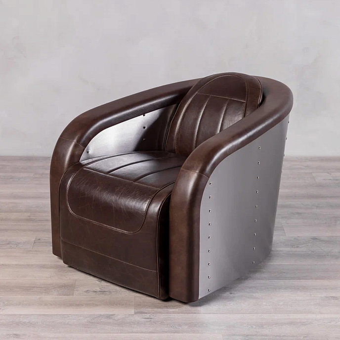 Кресло для прослушивания F2F Пилот Stainless Steel Dark Brown - рис.1