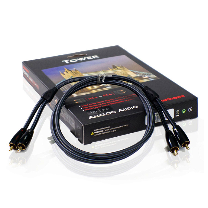 Кабель AudioQuest Tower 2RCA-2RCA 1.0 m - рис.5