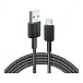 Кабель Anker 322 USB-A to USB-C Cable Braided black 0.9m - рис.1