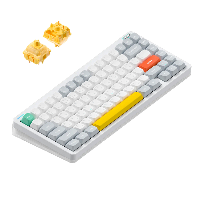 Клавиатура NuPhy Halo75 V2 QMK RGB HotSwap Lemon Switch Ionic White - рис.0