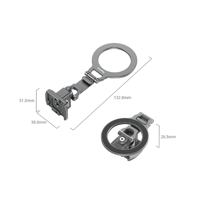 Держатель для телефона SmallRig 5339 Arca-Standard Phone Support with Cold Shoe (MagSafe) Grey - рис.2