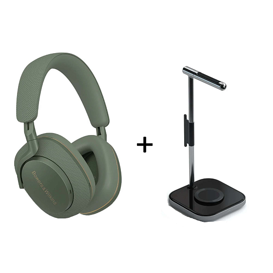 Комплект Bowers & Wilkins PX 7 S2e Forest Green + Satechi 2-in-1 Headphone Stand Grey - рис.0