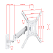 Кронштейн для монитора Uniteki FMG500W White - рис.2
