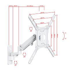 Кронштейн для монитора Uniteki FMG500W White