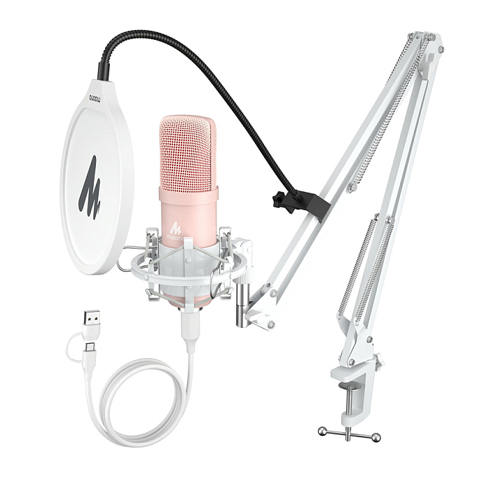 Микрофон для стриминга и игр Maono AU-A04E Pink - рис.0
