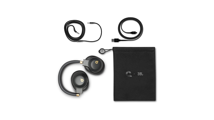 Беспроводные наушники JBL E55BT Quincy Edition Black Matte - рис.5