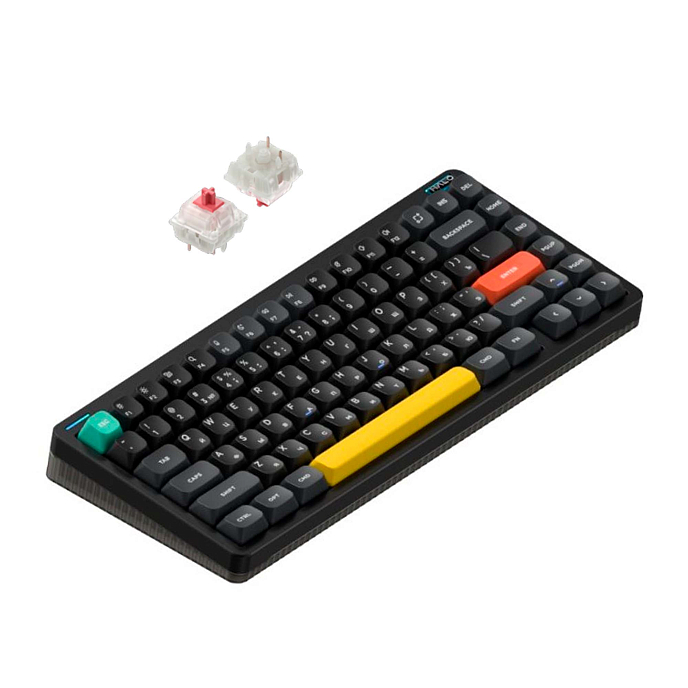 Клавиатура NuPhy Halo75 V2 QMK Silent Red Switch Obsidian Black - рис.0