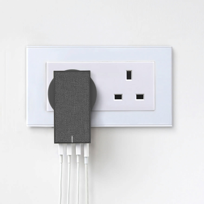 Сетевое зарядное устройство Native Union Smart 4 Charger 5.4 A Grey - рис.5