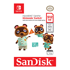 Карта памяти SanDisk Nintendo Switch microSDXC 512Gb Green