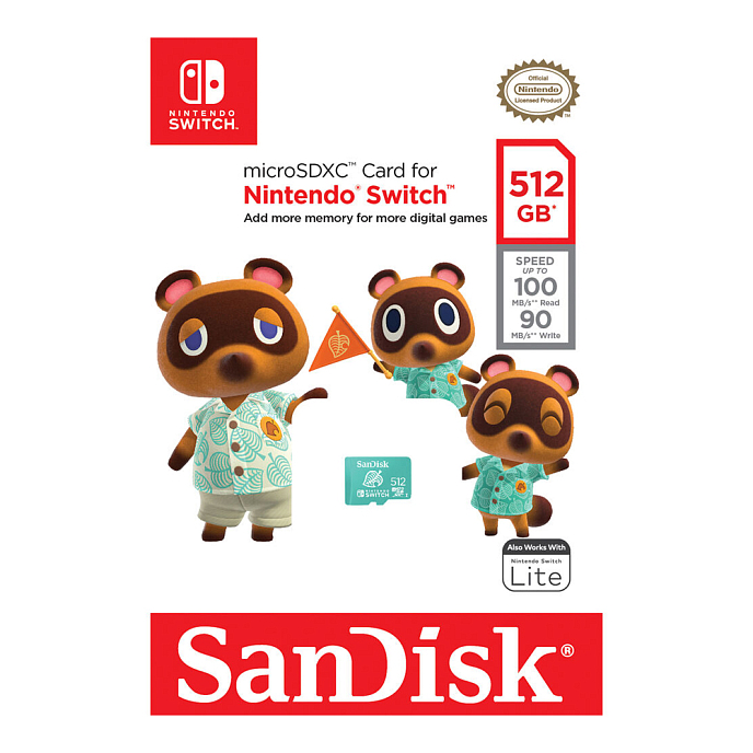 Карта памяти SanDisk Nintendo Switch microSDXC 512Gb Green - рис.2