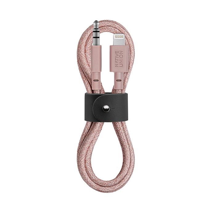 Кабель Native Union Belt 3.5 - Lightning Rose 1.2m - рис.0